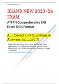  ATI PN Comprehensive Exit Exam NGN Format BRAND NEW 2023/24 EXAM