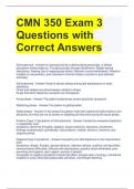 CMN 350 Exam 3 Questions with Correct Answers 