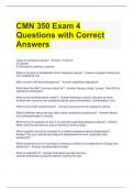 Bundle For CMN 350 Exam Questions with All Correct Answers