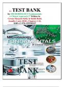 COMPLETE A+ TEST BANK for Microbiology Fundamentals: A Clinical Approach 3rd & 4th Edition Marjorie Kelly Cowan & Heidi Smith (2022), Chapters 1-22, ISBN13: 9781260702439