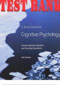 TEST BANK for Cognitive Psychology: Connecting Mind, Research and Everyday Experience 4th edition by Bruce Goldstein. | Complete 13 Chapters