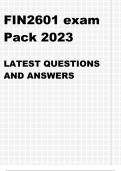 FIN2601 EXAM PACK.