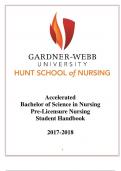 Accelerated Bachelor of Science in Nursing Pre-Licensure Nursing Student Handbook