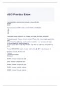 ABO Practical Exam Questions and Answers (Graded A)