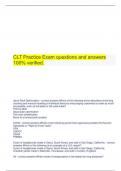  CLT Practice Exam questions and answers 100% verified.