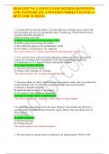HESI EXIT V6  LATEST EXAM 2023/2024 QUESTIONS AND ANSWERS ALL ANSWERS CORRECT RATED A+ BEST FOR NURSING