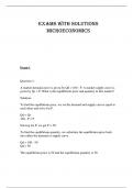 Exams with solutions Microeconomics