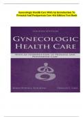 Gynecologic Health Care With An Introduction To Prenatal And Postpartum Care 4th Edition Test Bank