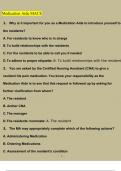 Medication Aide MACE Questions and Answers (2023/2024) (Verified Answers)