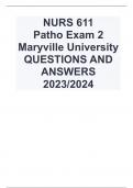 NURS 611 Patho Exam 2 Maryville University QUESTIONS AND ANSWERS 2023/2024