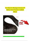 Test Bank - Biological Science, 6th Edition By Scott Freeman Chapter 1 - 54 |Newest Version