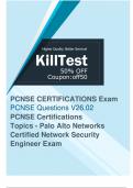 Pass Palo Alto Networks PCNSE Exam with Updated PCNSE Study Guide of Killtest