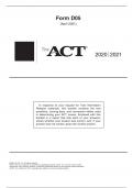The ACT 2021 - April, June , December - Form D05, D06, E23
