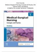 Test Bank For Medical Surgical Nursing 5th Edition By Holly K. Stromberg Chapter 1-49 Newest Version 2024