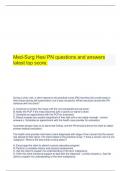  Med-Surg Hesi PN questions and answers latest top score.