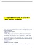  ATI Targeted Prac Assessmt 2019: Renal and Urinary questions and answers.