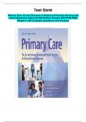 Test Bank for Primary Care Art and Science of Advanced Practice Nursing and Interprofessional Approach 6th Edition Dunphy 9781719644655 Chapter 1-88 Complete Questions and Answers