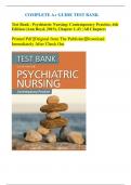 Test Bank - Psychiatric Nursing: Contemporary Practice (6th Edition by Boyd)-Boyd Psychiatric nursing TEST BANK Answer Key at the end of every chapter
