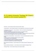     Dr. G Liberty University Theology 201 Exam 2 questions and answers graded A+.
