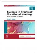 TEST BANK FOR SUCCESS IN PRACTICAL VOCATIONAL NURSING 10TH EDITION ( ISBN 90780323810173 ) BY CARROLL ET AL COMPLETE TEST BANK ALL CHARPTERS ( CHAPTER 1-19) LATEST EDITION