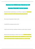 Pharmacy Law MPJE Exam Federal Law 249 Questions With 100% Correct Answers.