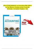 Solution Manual For Accounting 28th Edition by Carl S. Warren, Christine Jonick| Verified Chapter's 1 - 26 | Complete