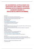 AZ 104 RENEWAL ACTUAL EXAM 150+ QUESTIONS AND CORRECT DETAILED ANSWERS WITH (VERIFIED ANSWERS) |ALREADY GRADED A+ [THIS FILE HAS FULL EXAM OF AZ 104 RENEWAL] 