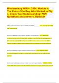 (BOOST YOUR GRADES  FOR 2024 EXAMS). Biochemistry WGU - C624: Module 1:  The Case of the Boy Who Wanted to Fly /  4. Check Your Understanding: PCR.  Questions and answers, Rated A+