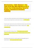 (BOOST YOUR GRADES  FOR 2024 EXAMS). Biochemistry - C624: Module 1: The  Case of the Boy Who Wanted to Fly/ 2.  Check Your Understanding: Genes to  Proteins. Questions & Answers.  VERIFIED