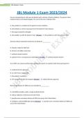JBL Module 1 Exam 2023/2024 Questions with All Correct Answers 