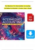 TEST BANK For Intermediate Accounting, 3rd Edition by Elizabeth A. Gordon, Jana S. Raedy, All Chapters 1 - 22, Complete Newest Version