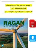 Test Bank & Solution Manual For Microeconomics, 17th Canadian Edition, By Christopher Ragan, All 20 Chapters Complete (COMPLETE PACKAGE)