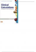 Clinical Calculations With Applications to General And Specialty Areas 7th Edition by Joyce - Sally M. - Test Bank