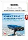 Test Bank For Marketing Management 4th Edition by Marshall and Johnston, ISBN: 9781260381917, All 14 Chapters Covered, Verified Latest Edition