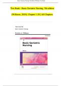 Test Bank - Basic Geriatric Nursing, 7th edition (Williams, 2020), Chapter 1-20 | All Chapters