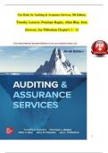 TEST BANK For Louwers, Auditing and Assurance Services 9th Edition, by Louwers, Bagley, Blay, Strawser, and Thibodeau, Verified Chapters 1 - 12, Complete Newest Version
