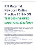 RN Maternal  Newborn Online  Practice 2019 NGN TEST 100% VERIFIED  SOLUTIONS 2023/2024