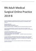 RN Adult Medical  Surgical Online Practice  2019 B