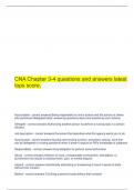   CNA Chapter 3-4 questions and answers latest tops score.