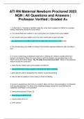 ATI RN Maternal Newborn Proctored 2023 NGN | All Questions and Answers | Professor Verified | Graded A+