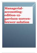 Test bank for Managerial accounting edition 12th edition latest revised upodate by Garrison Noreen Brewer solution.pdf