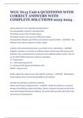 WGU D115 Unit 6 QUESTIONS WITH CORRECT ANSWERS WITH COMPLETE SOLUTIONS 2023-2024