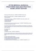 ATI RN MEDICAL-SURGICAL  PROCTORED 2023-2024 PRACTICE EXAM LATEST EDITION 