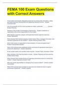 FEMA 100 Exam Questions with Correct Answers 
