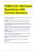 FEMA ICS 100 Exam Questions with Correct Answers