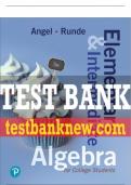 Test Bank For Elementary and Intermediate Algebra for College Students 5th Edition All Chapters - 9780137526222