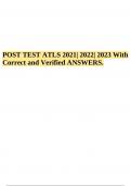 POST TEST ATLS With Correct and Verified ANSWERS..pdf