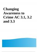 Changing Awareness to Crime AC 3.1, 3.2 and 3.3