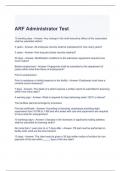 ARF Administrator Test 2023 Questions and Answers