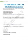 JBL Exam Module 5/EMT JBL MOD 5 Trauma Questions And Answers / Guarantee A+ Score 2023/2024